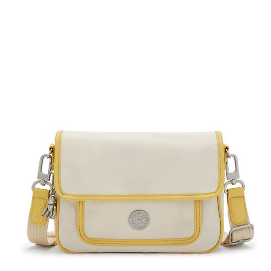 Kipling Inaki Crossbody Bag Handbag Straw Yellow Block | AU 1275VR